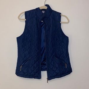 Laura Scott Puffy Navy Vest | Women’s Medium